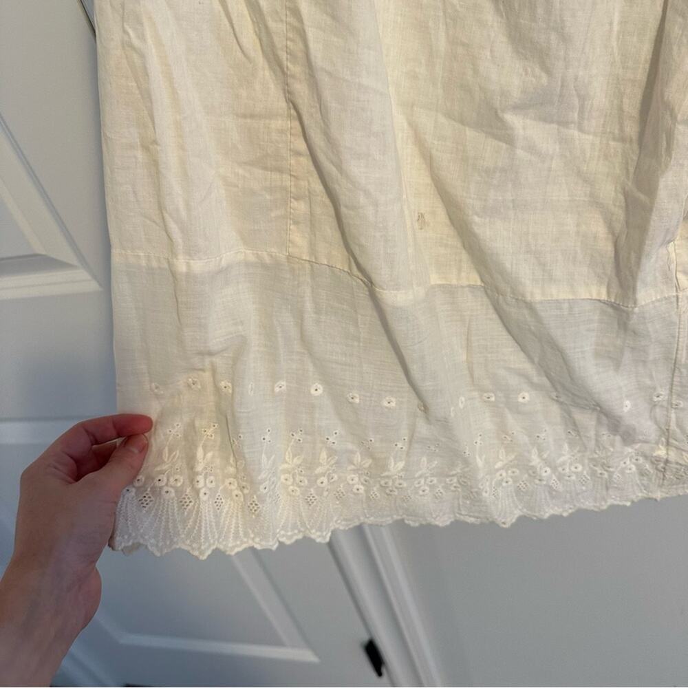 Vintage Antique Cream Lace Embroidered Maxi Skirt Medium - Picture 12 of 16
